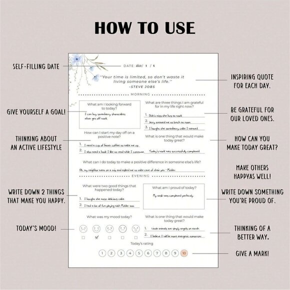 Self Care Journal Aesthetic Wellness Stationery - Picture 5 of 5